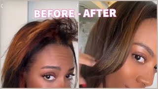 how to TONE ORANGE bleached hair [upl. by Jacquetta]