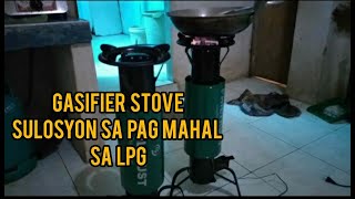 Gasifier stove  rice husk stove  sosyon sa pag mahal sa LPG [upl. by Yojal]