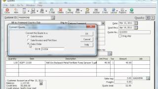 Peachtree Tutorial Converting Quotes Sage Training Lesson 102 [upl. by Norina]