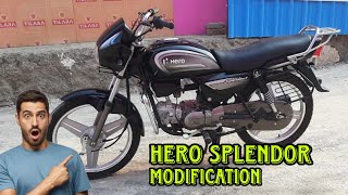 Hero Splendor Modification  custom painting  showroom look  2024 [upl. by Hacker]