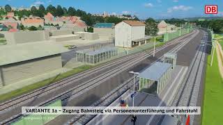 Elektrifizierung Marktredwitz–Regensburg Varianten barrierefreier Bahnhof Nabburg  3DAnimation [upl. by Morley]