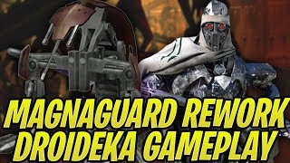 Droideka  Magnaguard Rework Gameplay  Star Wars Galaxy of Heroes [upl. by Hnao716]