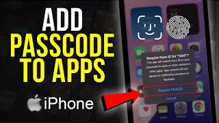 How to Add Passcode to Apps on iPhone  Step by Step 2024 [upl. by Arsi]