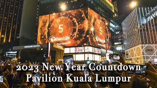 2023 New Year Countdown at Pavilion Kuala Lumpur Malaysia【Full Tour in 4k】 [upl. by Eimile]