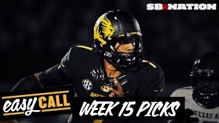 Week 15 College Football Spread Picks Auburn vs Missouri Ohio St vs Michigan St more Easy Call [upl. by Sahc]