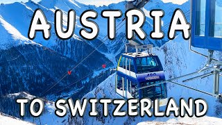 Ski from Austria to Switzerland  Smugglers Run in Ischgl and Samnaun ⛷ [upl. by Aerdnac]