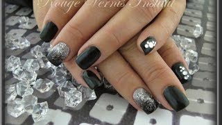 Nail Art  Tutoriel Dégrader avec brillant technique de résine et poudre ANS [upl. by Adnilram421]