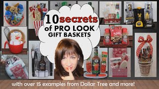 10 Pro Secrets for creating Gorgeous High End Look Gift Baskets everyone loves – Dollar Tree amp more [upl. by Alleacim]