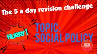 Sociology ⏱ 5 minute revision ⏱– SOCIAL POLICY amp THE FAMILY [upl. by Htebi804]