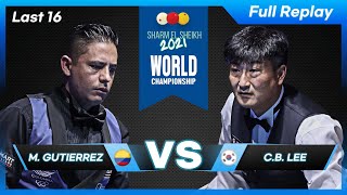 Last 16  Mauricio GUTIERREZ vs Choong Bok LEE 73rd World Championship 3Cushion [upl. by Alilahk]