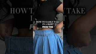 How To Easily Take In Skirt At The Waist  Sewing Hacks [upl. by Lenette]