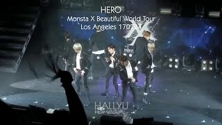 HERO  Monsta X Beautiful World Tour LA 170724 [upl. by Lynus]