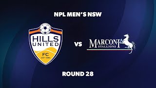 NPL Men’s NSW Round 28 Hills United FC v Marconi Stallions FC [upl. by Allimrac72]