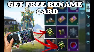 HOW TO GET FREE RENAME CARD IN PUBG MOBILE [upl. by Eedrahs]