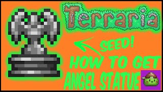 How To Get Angel Statue In Terraria With Seed  Terraria 1449 [upl. by Trebreh]