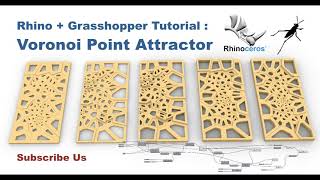 RhinoGrasshopper Tutorial  Voronoi Point Attractor [upl. by Nrehtak624]