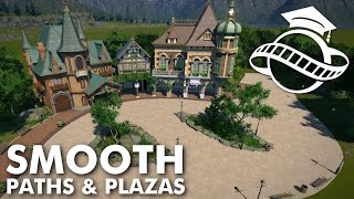 Planet Coaster College  Smooth Paths amp Plazas Tutorial [upl. by Laurel476]