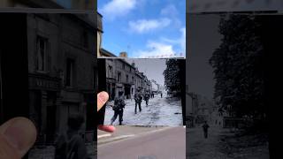 Then and Now  Sainte Mère Èglise on DDay 1944 history normandy thenandnow [upl. by Orutra]