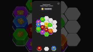 Sort hexagon tiles stacks and get coins1september [upl. by Rigby]