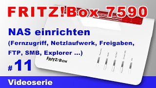 FRITZBox 7590 NAS einrichten inklusive Fernzugriff ext Festplatte als Netzlaufwerk Freigabe 11 [upl. by Mortie]