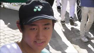 Yoshihito Nishioka with fans  Paris 24 may 2024 before Roland Garros French open  Tennis player [upl. by Dlareg]