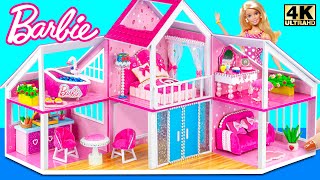 Build AMAZING Pink Barbie Dream House with Cute Bedroom Kitchen use Cardboard  DIY Miniature House [upl. by Airolg995]