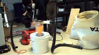 Test of Second Prototype of DIY cyclonic dust separator vacuum cleaner made from CD containers [upl. by Herr]