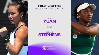 Yuan Yue vs Sloane Stephens  2024 Hobart Round 1  WTA Match Highlights [upl. by Naahs886]