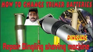 How to Repair dingling rf 609  how to replace battery of dingling trimmer hair trimmer dingling [upl. by Hallee]