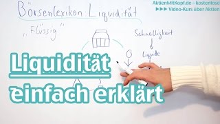 Liquidität einfach erklärt  Börsenlexikon AktienMitKopfde [upl. by Lahtnero]