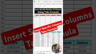 Insert Specific Number of Columns using Take Formula  Insert Specific Number of Columns  ytshorts [upl. by Tahmosh]