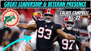 Film Breakdown Calais Campbell is the PERFECT Stopgap Player for the Miami Dolphins [upl. by Shelby]