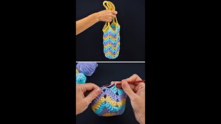 Easy crochet bottle bag Step by step tutorial Miarti🧶 [upl. by Ivzt]