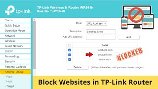 How to Block any Website in TPLink Router TLWR841N [upl. by Waechter]