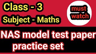 Nas maths practice set for class 3 NAS psstarclasses [upl. by Pantheas]