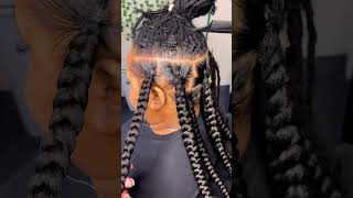 Knotless Braids Over Locs [upl. by Irtimd375]