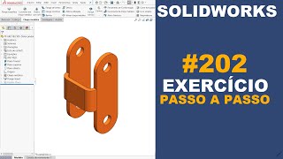 SOLIDWORKS  EXERCÍCIO 202  CHAPA DOBRADA DE 146x66x60x635 mm solidworks [upl. by Brooks]