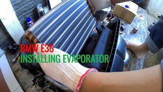 BMW E36 Installing Evaporator part 1 [upl. by Aleakim]