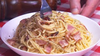 La auténtica PASTA CARBONARA ya está aquí Spaghetti listo en cuestión de 15 minutos [upl. by Enilec]