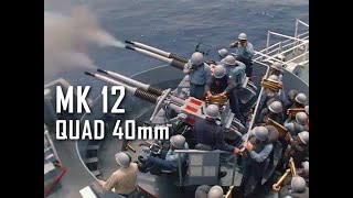 MK 12 Quad Bofors 40mm In Action 1967 [upl. by Muhcon]