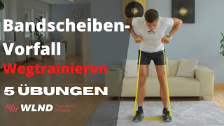 Bandscheibenvorfall wegtrainieren – 5 Übungen mit Theraband für zu Hause [upl. by Hsenid]