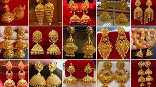 200 latest Bridal Gold Earrings designs Most beautiful Gold Earrings designs New Earrings Designs [upl. by Ahseek687]