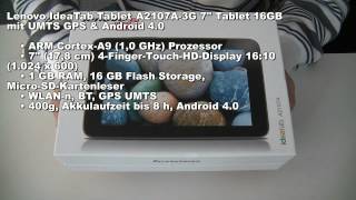 Lenovo Ideatab A2107A unboxing [upl. by Margaretta]