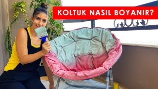 Koltuk Kumaşı Nasıl Boyanır  EŞYALARIMI YENİLİYORUM [upl. by Belac]