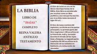 ORIGINAL LA BIBLIA LIBRO DE quot ISAÍAS quot COMPLETO REINA VALERA ANTIGUO TESTAMENTO [upl. by Nireil774]