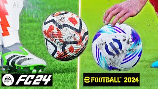 EA SPORTS FC 24 vs eFootball 2024  Comparison  Graphics Gameplay Faces Free Kick  Fujimarupes [upl. by Hamas]