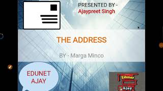 The address by Marga Minco class 11 in hindi [upl. by Erialc17]