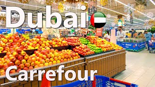 Dubai Carrefour Supermarket Food Prices Walking Tour 4K [upl. by Vaclava623]