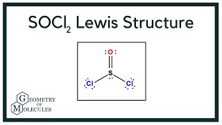 SOCl2 Lewis Structure Thionyl chloride [upl. by Dermot]