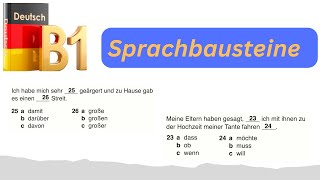 Sprachbausteine B1 TELC  DTZ  Deutschprüfung  B1 TEST [upl. by Gaynor299]